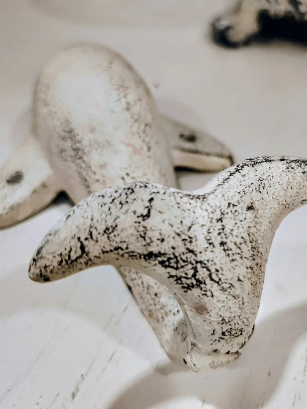 NWOT Cast Iron White Dolphin Towel Clothes Hook